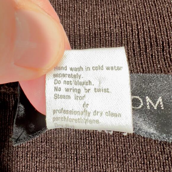 Nordstrom Savvy Shawl Collar Sweater Woman M 100% Extra Fine Merlino Wool Italy - Picture 7 of 11